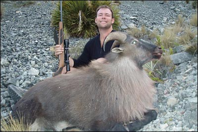 Cameron Fisher with his Himilayan Bull Tahr