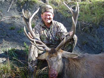 Dan Odlum with his 290SCI free-range Red Stag